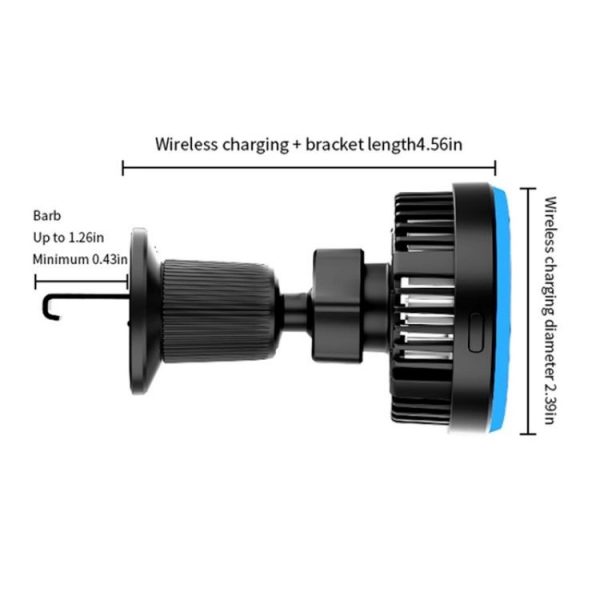 T2 Vehicle Air Vent Phone Charging Stand Magnetic Wireless Colorful Light Charger - Image 6