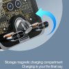 F18 With Infrared Sensor Phone Charging Aluminum Alloy Bracket Car Wireless Charger (Transparent Black) - Image 6