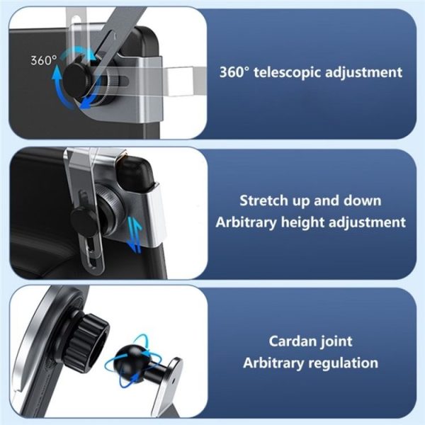 A8S 15W Wireless Charging New Energy Vehicle Navigation Bracket For Tesla Car Screen Base - Image 10