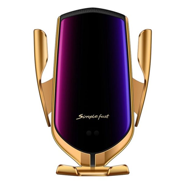 R1 Intelligent Infrared Sensor Car Wireless Charger (Gold)