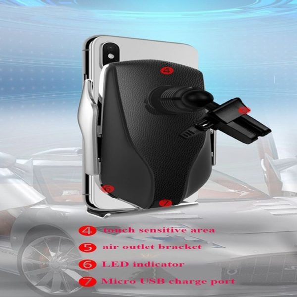 R1 Intelligent Infrared Sensor Car Wireless Charger (Gold) - Image 4