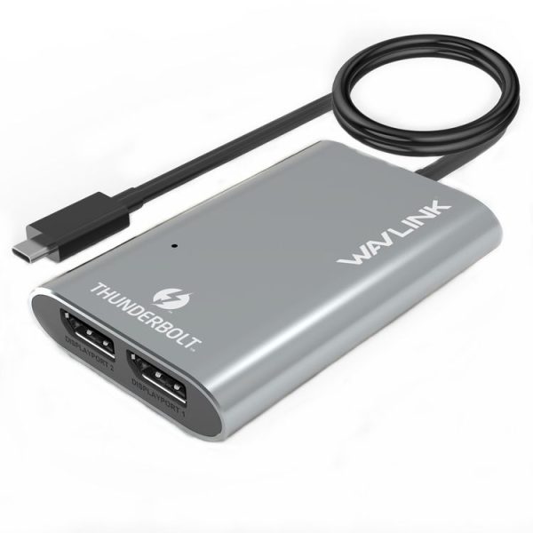 WAVLINK UTA21D DP 4K / 5K / 8K Video Thunderbolt 3 Type-C to Dual DisplayPort Adapter
