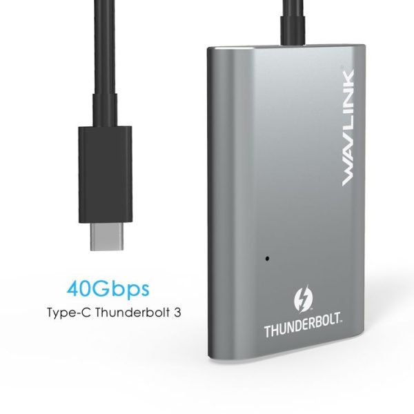WAVLINK UTA21D DP 4K / 5K / 8K Video Thunderbolt 3 Type-C to Dual DisplayPort Adapter - Image 2