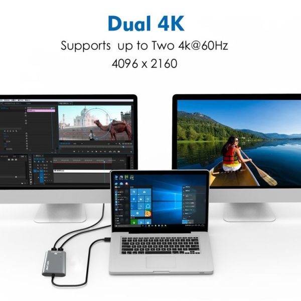 WAVLINK UTA21D DP 4K / 5K / 8K Video Thunderbolt 3 Type-C to Dual DisplayPort Adapter - Image 3