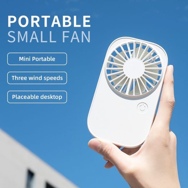 F11 Portable Rechargeable Hanging Neck Fan Cooling Handheld Fan 3 Speeds Desk Fan (Black) - Image 2