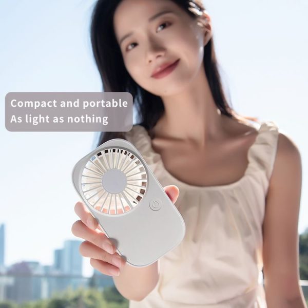 F11 Portable Rechargeable Hanging Neck Fan Cooling Handheld Fan 3 Speeds Desk Fan (Black) - Image 4