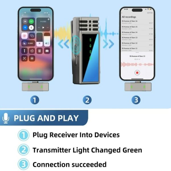 JMARY MW-15 For iPhone / iPad 2.4G Lavalier Wireless Microphone - Image 4