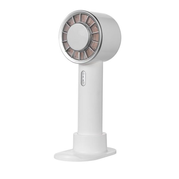 WX-633 Summer Handheld Fan 3 Speeds Semiconductor Cold Compress Desk Fan (White)