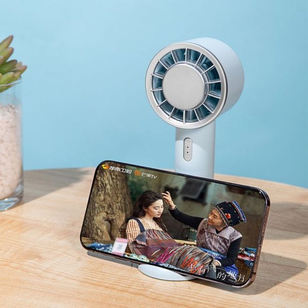 WX-633 Summer Handheld Fan 3 Speeds Semiconductor Cold Compress Desk Fan (White) - Image 2