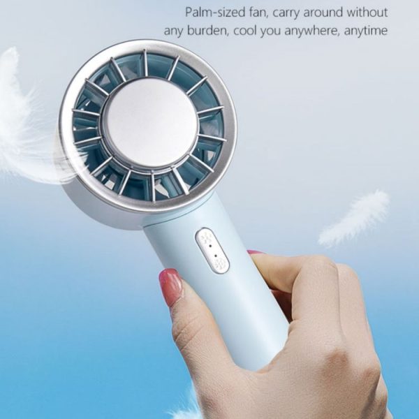 WX-633 Summer Handheld Fan 3 Speeds Semiconductor Cold Compress Desk Fan (White) - Image 4