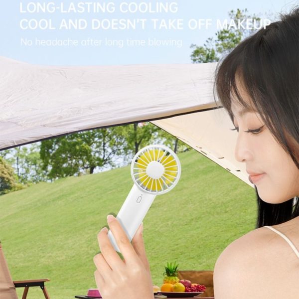 F10 3 Wind Speed Rechargeable Summer Cooling Fan Mini Handheld Fan Cooler (Black) - Image 6