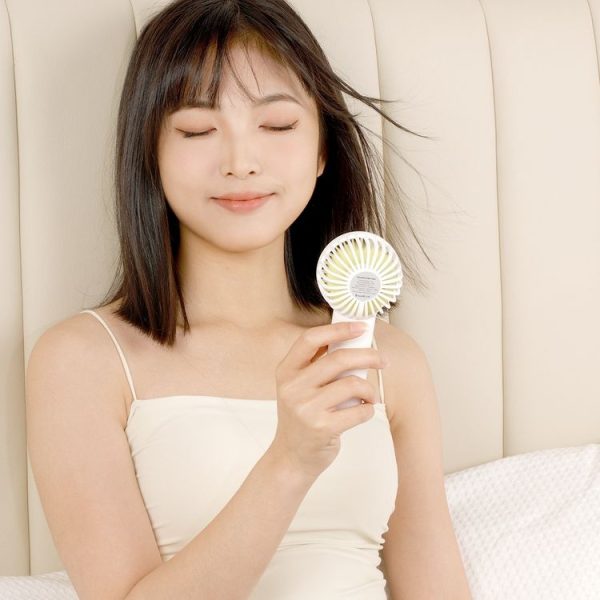 F10 3 Wind Speed Rechargeable Summer Cooling Fan Mini Handheld Fan Cooler (Black) - Image 7