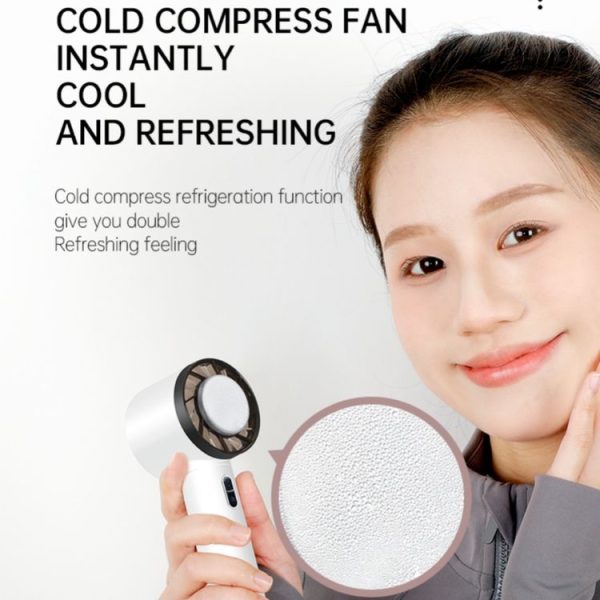 WX-625 Cold Compress Function Portable Mini Summer Fan Handheld Cooling Fan (Baby Blue) - Image 7