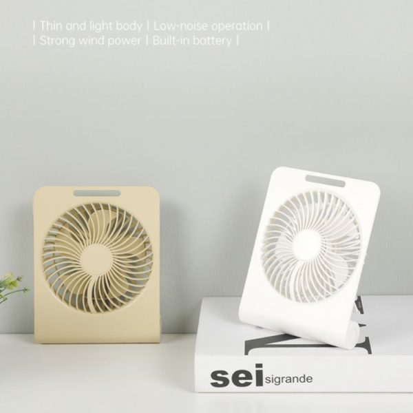 AR-13 Home Office Hanging Fan Summer Cooler Silent Operation Desktop Fan (Yellow) - Image 2