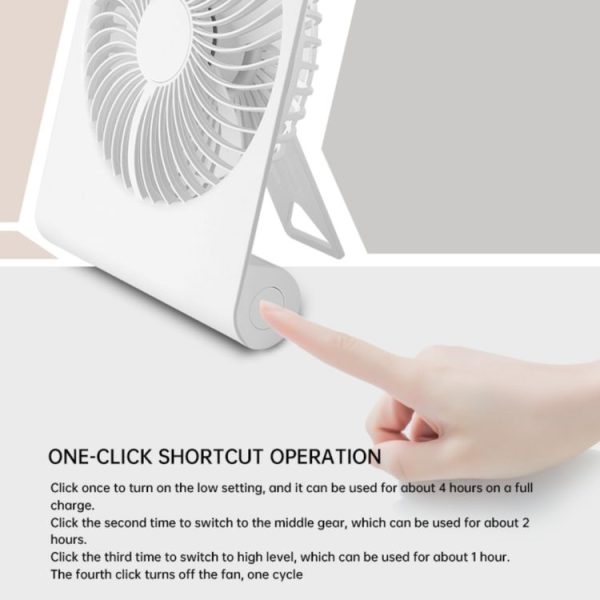 AR-13 Home Office Hanging Fan Summer Cooler Silent Operation Desktop Fan (Yellow) - Image 6