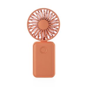 F458 With Neck Rope Summer 3 Speeds Adjustable Foldable Mini Handheld Fan (Orange)