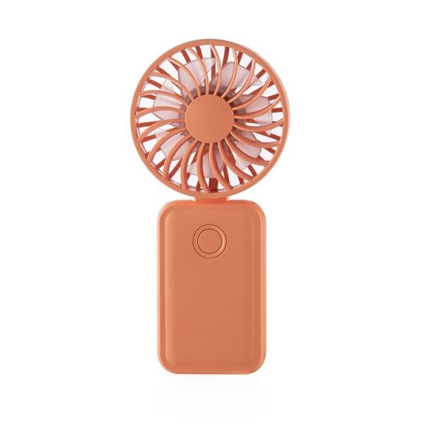 F458 With Neck Rope Summer 3 Speeds Adjustable Foldable Mini Handheld Fan (Orange)