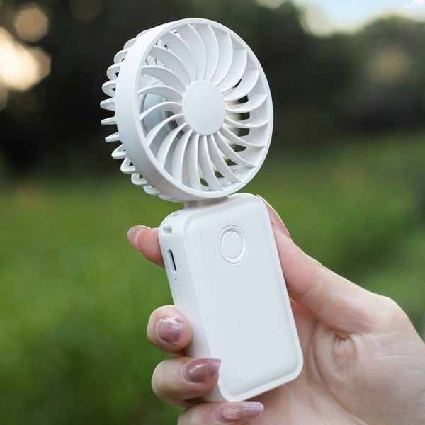 F458 With Neck Rope Summer 3 Speeds Adjustable Foldable Mini Handheld Fan (Orange) - Image 3