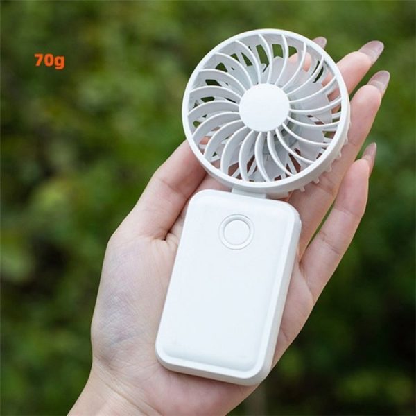 F458 With Neck Rope Summer 3 Speeds Adjustable Foldable Mini Handheld Fan (Orange) - Image 6