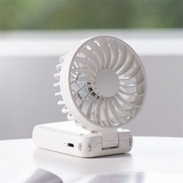 F458 With Neck Rope Summer 3 Speeds Adjustable Foldable Mini Handheld Fan (Orange) - Image 7