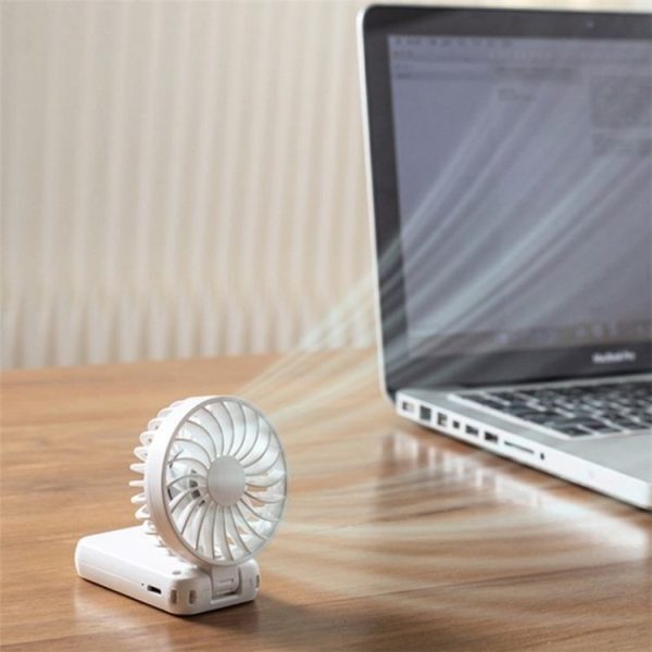 F458 With Neck Rope Summer 3 Speeds Adjustable Foldable Mini Handheld Fan (Orange) - Image 9