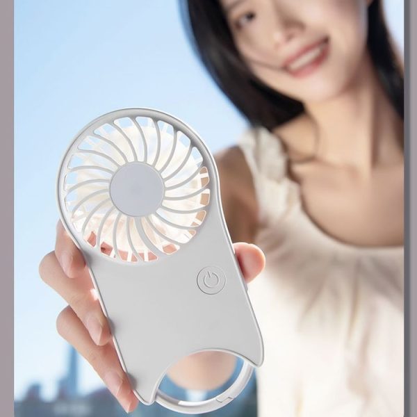 F12 3 Wind Speed Outdoor Summer Cooling Fan Hanging Buckle Mini Handheld Fan (Black) - Image 8