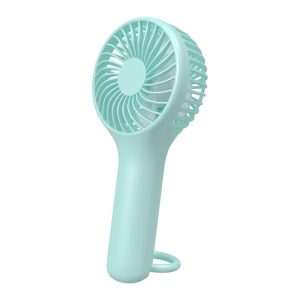 S13 Portable Summer Cooling Fan Hanging Buckle Mini 3 Wind Speed Handheld Fan (Baby Blue)