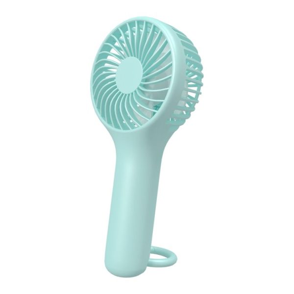 S13 Portable Summer Cooling Fan Hanging Buckle Mini 3 Wind Speed Handheld Fan (Baby Blue)