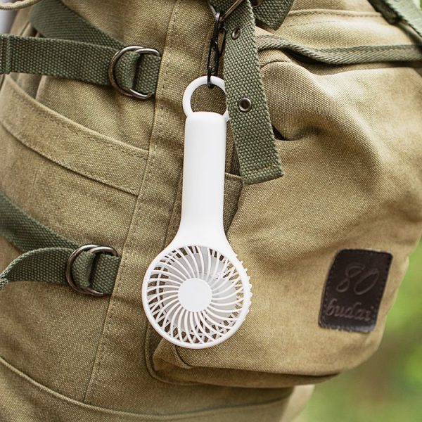 S13 Portable Summer Cooling Fan Hanging Buckle Mini 3 Wind Speed Handheld Fan (Baby Blue) - Image 2