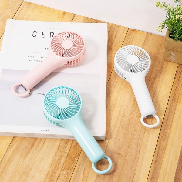 S13 Portable Summer Cooling Fan Hanging Buckle Mini 3 Wind Speed Handheld Fan (Baby Blue) - Image 4