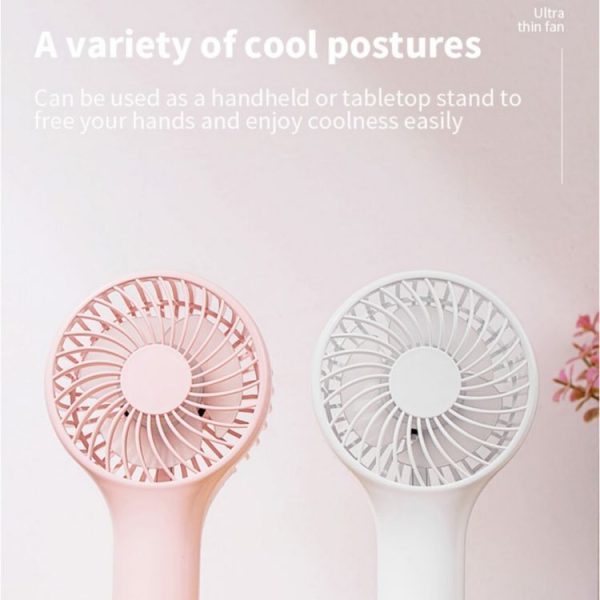 S13 Portable Summer Cooling Fan Hanging Buckle Mini 3 Wind Speed Handheld Fan (Baby Blue) - Image 6