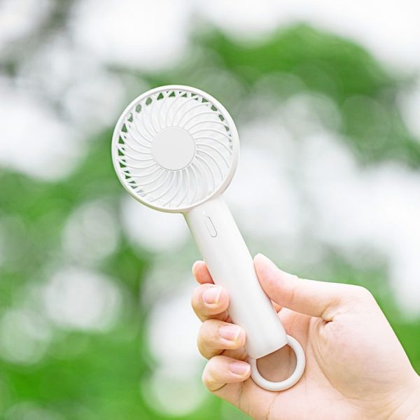 S3 3 Speed Low Noise Hanging Hole Desk Fan Portable Rechargeable Handheld Cooling Fan (White) - Image 4