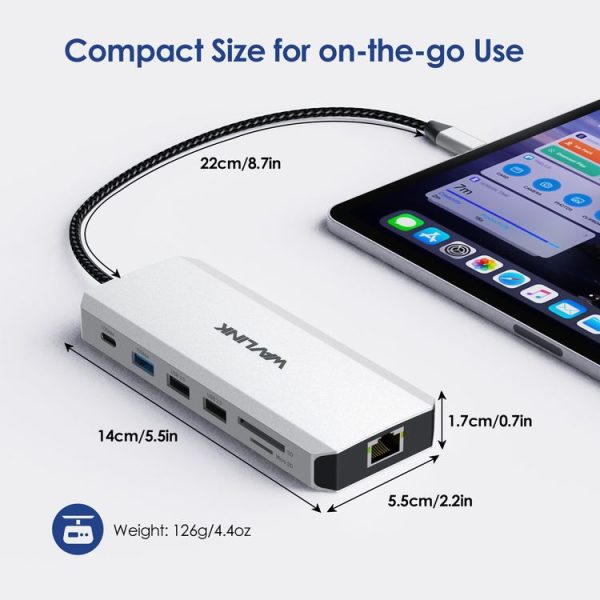 WAVLINK UMD306 12 in 1 Dual 8K Triple Monitor Multiport Adapter - Image 10