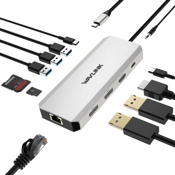 WAVLINK UMD306 12 in 1 Dual 8K Triple Monitor Multiport Adapter - Image 2