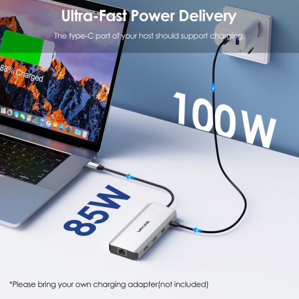 WAVLINK UMD306 12 in 1 Dual 8K Triple Monitor Multiport Adapter - Image 7