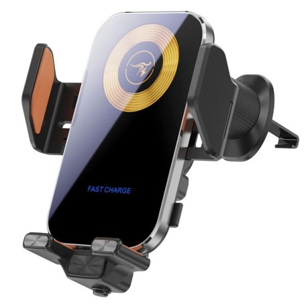 X15 Wireless Charger Mobile Phone Bracket Car Air Vent Cell Phone Mount Holder (Silver)