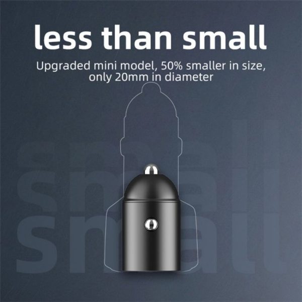 A1 QC 3.0+PD 30W Dual Car Charger Hidden Car Cigarette Lighter Phone Fast Charging Adapter - Image 7