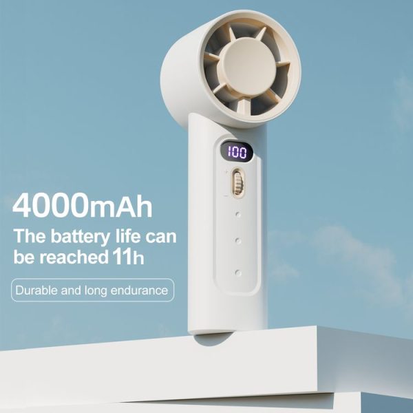 FC1 100 Wind Speed Levels Summer Cooler Desktop Fan Turbine Handheld Fan (Black) - Image 8