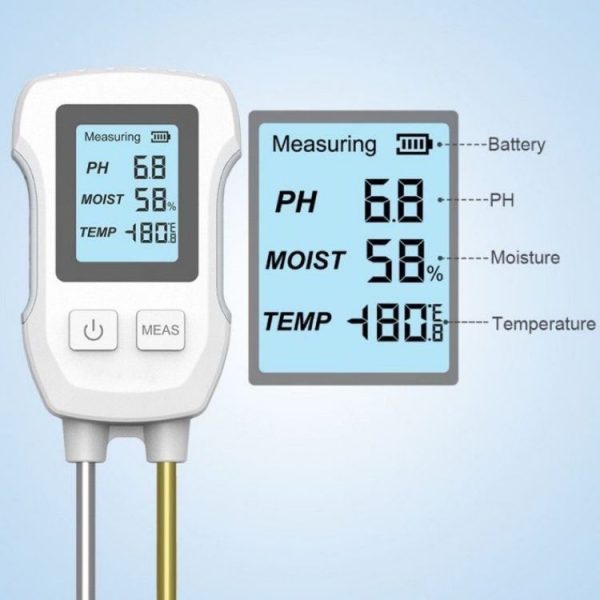 3 in 1 Digital Display Soil Detector, Soil Moisture, Temperature, PH - Image 2