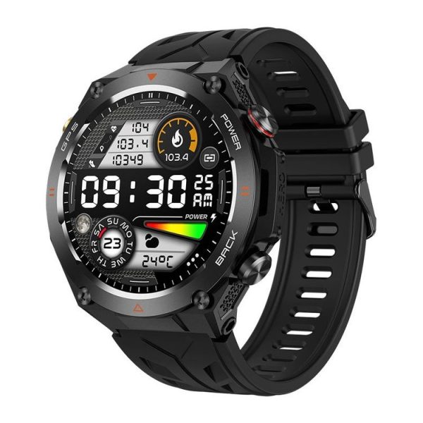 KC82 1.45 inch Color Screen Smart Watch, Support Bluetooth Call / Health Monitoring (Black)