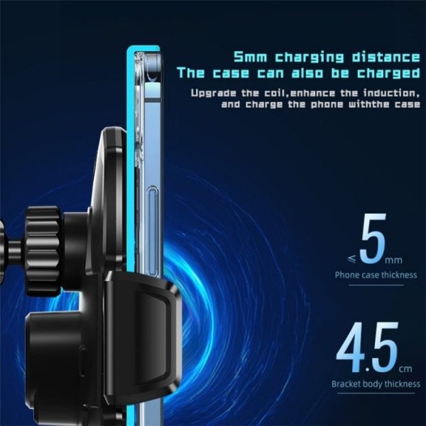 SD10 Wireless Charging Car Air Vent Car Mount Smart Sensor Phone Holder Charger - Image 6
