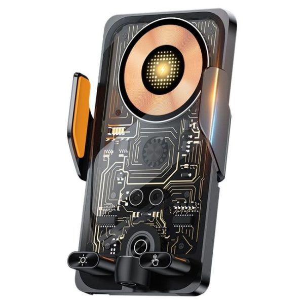 C1 Car Wireless 66W Fast Charger Phone Holder Infrared Sensor Punk Style (Black)