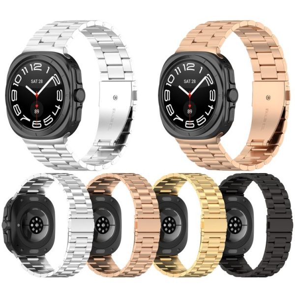 Samsung Galaxy Watch Ultra 47mm Three Beads Stainless Steel Metal Watch Band (Silver) - Image 5