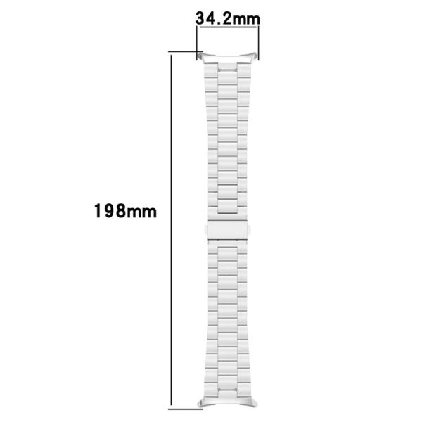 Samsung Galaxy Watch Ultra 47mm Three Beads Stainless Steel Metal Watch Band (Silver) - Image 6