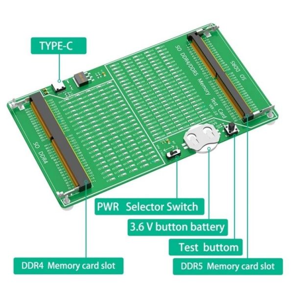 YNS-03 DDR4 / DDR5 2-in-1 Memory Tester Memory Test Card Notebook Memory Stick Tester - Image 3