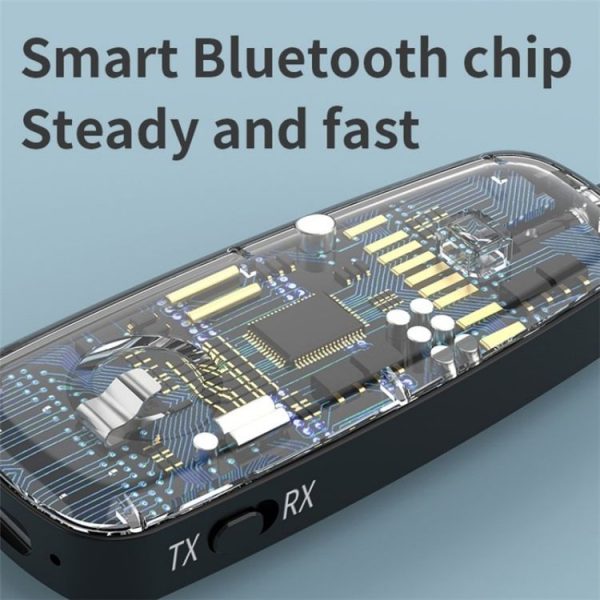 M03 Fingerprint Touch Stereo Aux Wireless Adapter Bluetooth 5.2 Audio Receiver Transmitter - Image 3