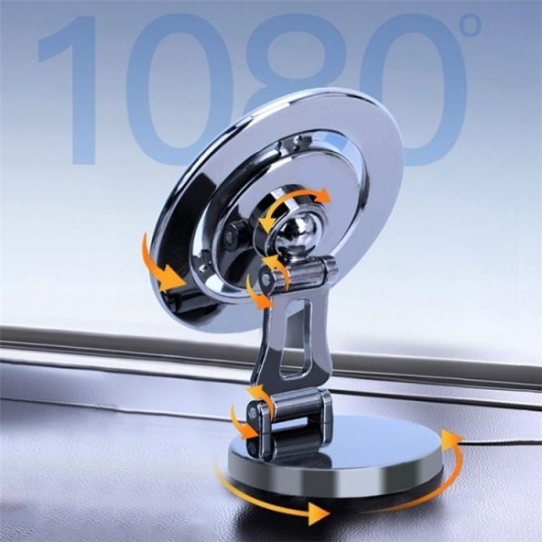 G168 Rotatable Cellphone Stand Car Dashboard Windshield Magnetic Phone Holder (Grey) - Image 2