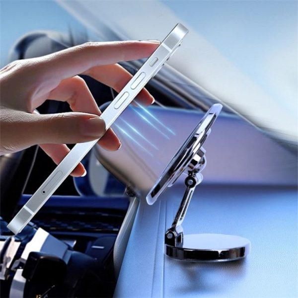 G168 Rotatable Cellphone Stand Car Dashboard Windshield Magnetic Phone Holder (Grey) - Image 5