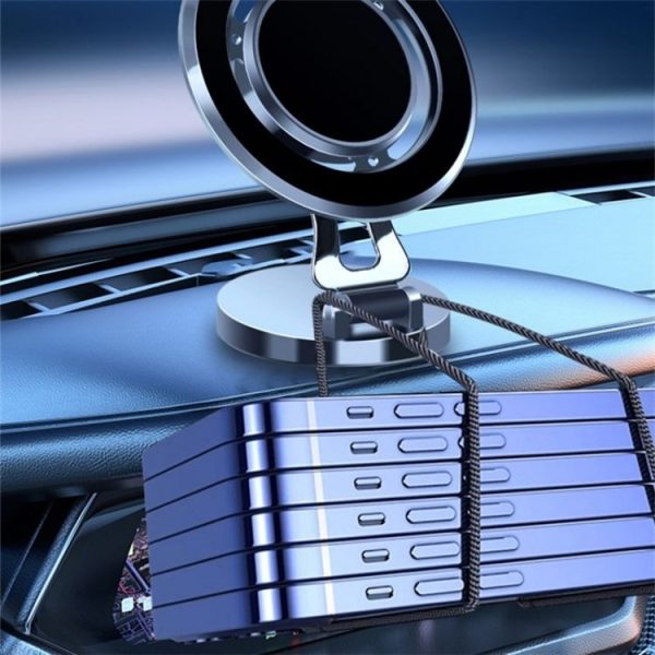 G168 Rotatable Cellphone Stand Car Dashboard Windshield Magnetic Phone Holder (Grey) - Image 6