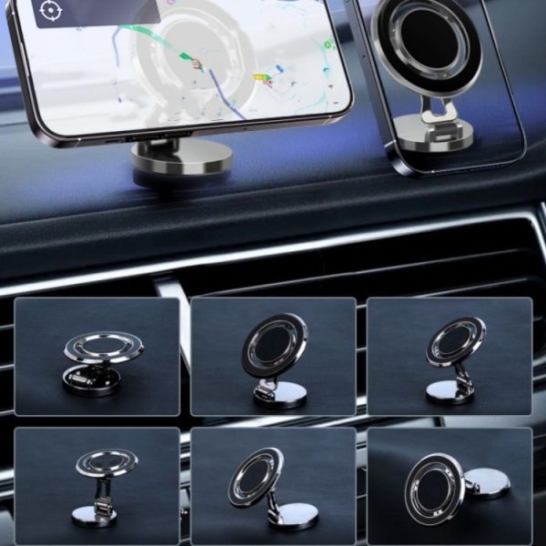 G168 Rotatable Cellphone Stand Car Dashboard Windshield Magnetic Phone Holder (Grey) - Image 8